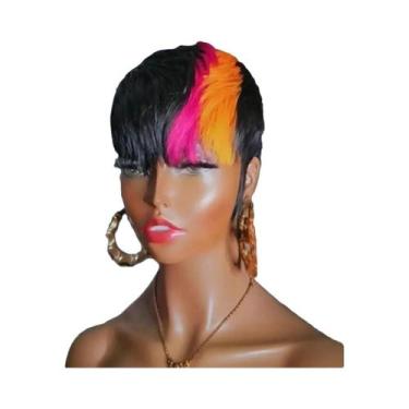 Imagem de Peruca De Cabelo Humano Kinky Straight De 26 Polegadas Sem Cola Para M