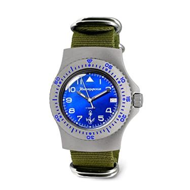 Imagem de VOSTOK | Komandirskie 280684 Relógio de pulso automático Sea Captain Diver, 17J_verde, mergulhador