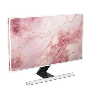 Imagem de Baocicco Capa protetora contra poeira para monitor de computador em mármore rosa fashion 66, 71, 71 cm para painel de tela de computador, capa de computador compatível com iMac 26, 26-28 PC, desktop e