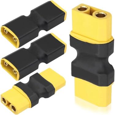 Imagem de DKARDU 4 peças XT90 conector macho para macho sem fio XT90 adaptador fêmea para fêmea conector plugue para drone FPV carro avião RC bateria lipo