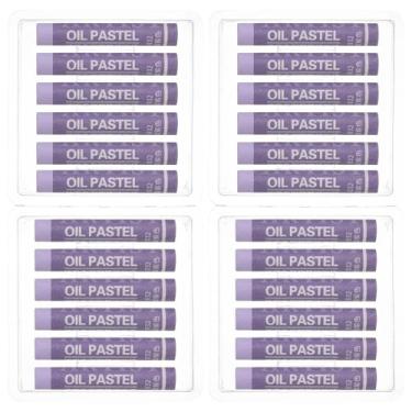 Imagem de PATIKIL Pastéis a óleo roxo claro, 24 peças de giz de cera de óleo macio, pastéis cremosos, suprimentos de arte para pintura de arte, desenho, mistura de graffiti para iniciantes e artistas de desenho