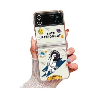 Imagem de Capa Transparente De Astronauta Para Samsung Galaxy Z Flip 7 FE 6 5 4,
