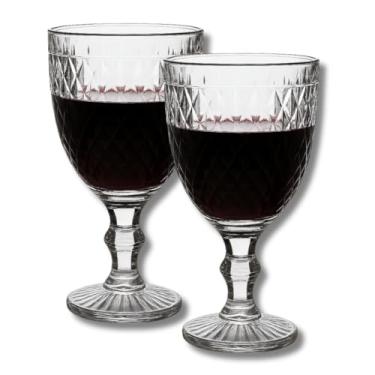 Imagem de Conjunto 2/4/6/12 Taças de Vinho Bico de Abacaxi, 230ml, 16cm Altura, Vidro Transparente (2)