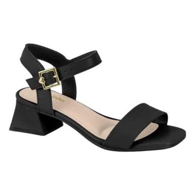 Imagem de Sandália Infantil Menina Molekinha Salto Blocado Preto 36