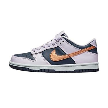 Imagem de Nike Tênis infantil Dunk Low SE, Azul trovão/cobre metálico, 20