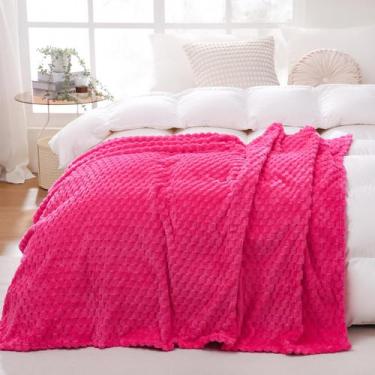 Imagem de Cobertor Puncuntex Hot Pink Fuzzy Flannel Fleece 270 g/m²