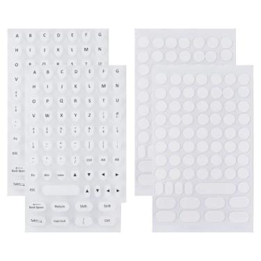 Imagem de SUPERFINDINGS 2 conjuntos de teclas de teclado expansor de lacunas adesivos de teclados transparentes para proteção de digitação para mulheres com unhas longas