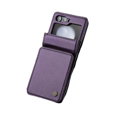 Imagem de Capa De Couro PU Magnética De Luxo Para Samsung Galaxy Z Flip 5 6 7 Co