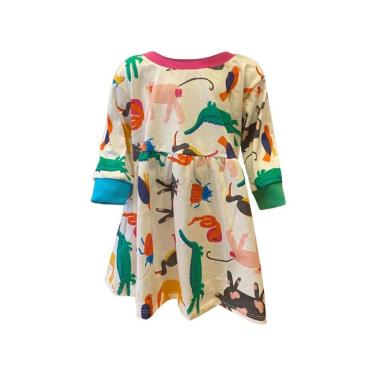 Imagem de Vestido Bebe Malha Fábula Estampado Bichos do Egito-Feminino