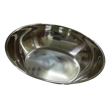 Imagem de Generic Bacia de servidor de buffet de jantar, bacia de aço inoxidável, bacia de recipiente de talheres, bacia de lavagem para armazenamento de grãos de, 26cm