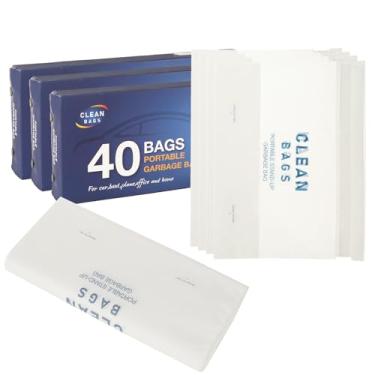 Imagem de STARVAST 200 peças de sacos de lixo descartáveis para carro, saco de lixo branco para carro, pequenos sacos de lixo autoadesivos para cozinhas de carros, quartos, escritórios, durante viagens e