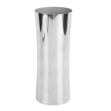 Imagem de ZAWELIYO 304 Vaso Alto de Aço Inoxidável, Suporte de Flor Revestido Com Vaso, Decoração de Casamento Prateado Vasos de Flores, Design Moderno Em Forma de Cintura para Eventos de