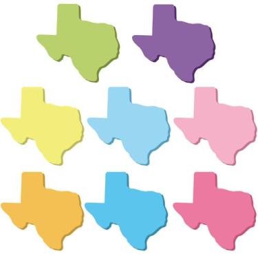 Imagem de Notas adesivas Gilprop em forma de Texas, 8 blocos, 240 folhas
