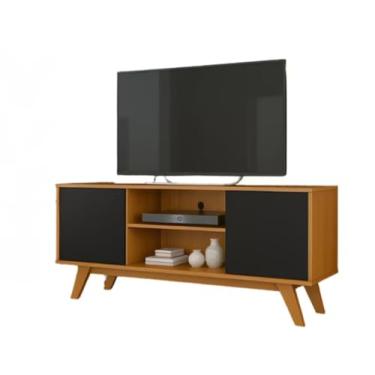 Imagem de Rack Para TV Turim, Moderno e Funcional - Cedro/Preto