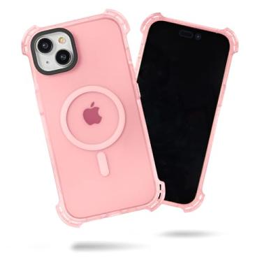 Imagem de SteepLab Capa Bubble Wrap para iPhone 15 Plus (tela de 6,7 polegadas, 2023) - A capa superprotetora com cantos de ar e compatível com MagSafe (nuvem rosa)