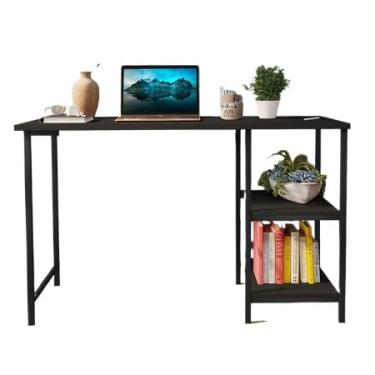 Imagem de Escrivaninha Mesa Office Estudo Estilo Industrial 110cm (Preto/preto)