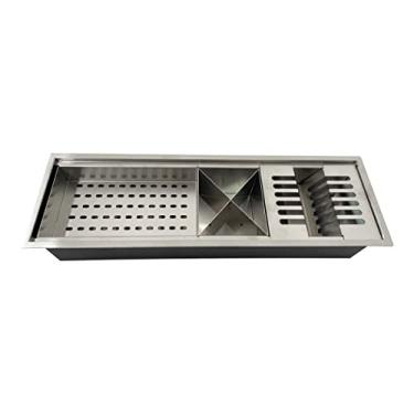 Imagem de Calha umida de Secagem Gourmet 60cm em Metal com Montagem na Bancada