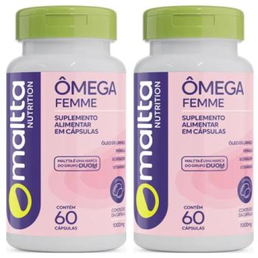 Imagem de Kit 2 Ômega Femme Suplemento 1000mg Com 60 Cápsulas - Maltta
