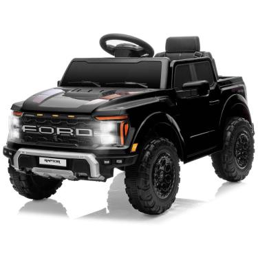 Imagem de Carrinho Elétrico Infantil Licenciado Ford F150 Raptor 12V, com Controle Remoto, Luzes de LED, Música MP3, Cinto de Segurança 3 Pontos -