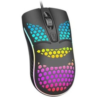 Imagem de Mouse Óptico Com Fio Usb RGB Rosa Para Computador Notebook - keedi, Pr