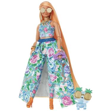 Imagem de Boneca Barbie Extravagante com Vestido Floral e Acessórios