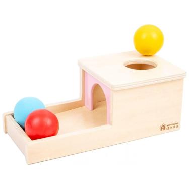 Imagem de Caixa de Permanência Montessori com 3 Bolas para Bebês de 6 a 12 Meses, Adena Montessori