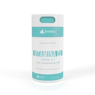 Imagem de Vitamina D3 60 Cápsulas 2000UI + K2 + Vitamina A Emellus