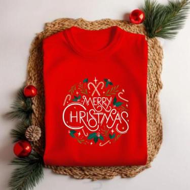 Imagem de Camiseta Unissex Natal Merry Christmas Festa Natal Personalizada Estam