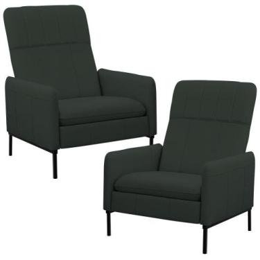 Imagem de Kit 2 Poltronas Decorativa Fixa Retrátil Reclinável Lutor L06 material