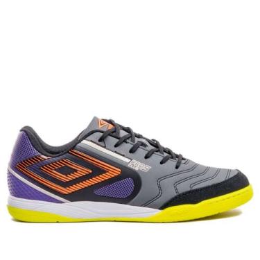Imagem de Chuteira Futsal Masculina Umbro Pro 5 Bump Club Cinza/Roxo, Cinza, 40