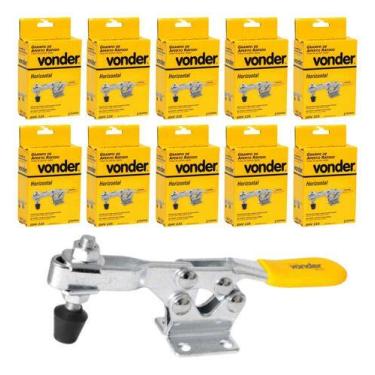 Imagem de kit 9 Grampo De Aperto Rápido 225 Kgf Horizontal Ghv 225 Vonder