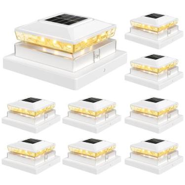 Imagem de Solar Post Cap Lights Flyingod, pacote com 8 Warm Glow IP64