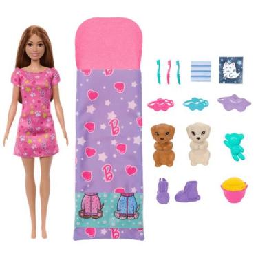 Imagem de Boneca barbie festa do pijama com filhotes - mattel hxn01
