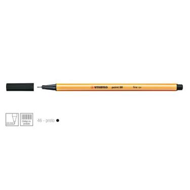 Imagem de Caneta Point 88 Cor 46 Preto Blister - Stabilo