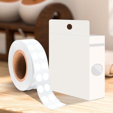 Imagem de Etiquetas adesivas circulares de 1/4 polegada, 1000 adesivos redondos de codificação de cores, etiquetas adesivas brancas para organização de inventário, classificação de arquivos