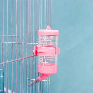 Imagem de Garrafa de água para hamster - Dispensador automático de animais pequenos para porquinhos-da-índia para hamster coelho porquinho-da-índia esquilo (rosa)