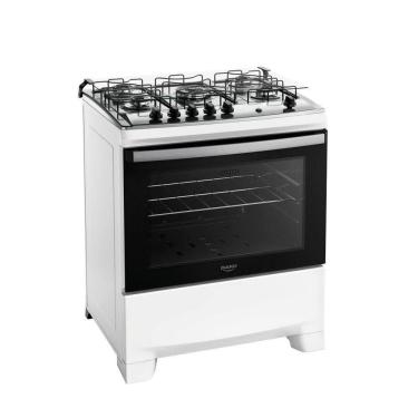 Imagem de Fogão Dako Supreme 5 Bocas Com Mesa Inox Acendimento Automatico Branco Bivolt