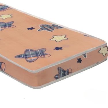 Imagem de Colchão Solteiro Dupla Face Pillow Top Tecido Liso Antimofo e Respirável Rosa – 78x188x12cm