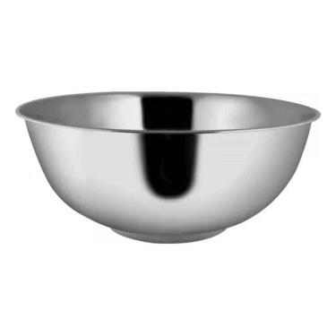 Imagem de 2X Bowl Aço Inox 24 Cm Tigela Cumbuca Bacia Reforçada Barato