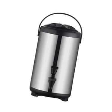 Imagem de IEUDNS Dispensador de bebidas, barril isolado de aço inoxidável, panela de sopa, dispensador de bebidas de parede dupla para reuniões familiares, 4l