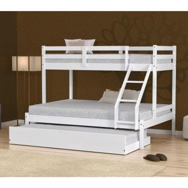 Imagem de Treliche Com Cama Casal Dreams Madeira Maciça Branco Megamobilia