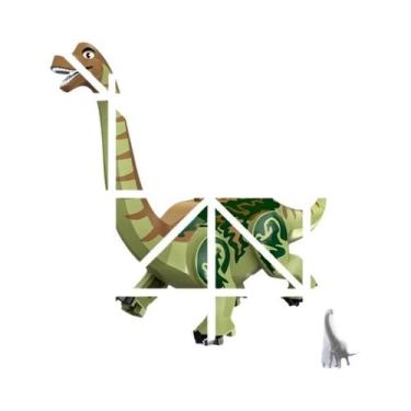 Imagem de Blocos De Montar De Dinossauros Jurássicos: Velociraptor, Triceratops,