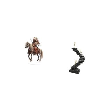 Imagem de Vaveren Centro de Mesa em Acrílico com Ornamento de Cavaleiro, Peça Central para Decoração de Casa, à Prova D'água, Presente para Mesa, com Base, Estátuas