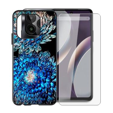 Imagem de Capa para celular BLU Bold K10 + 1 protetor de tela de vidro temperado, capa de proteção à prova de choque de silicone TPU ultrafina macia WXPPJ para BLU Bold K10 (6,6 polegadas) - XV31