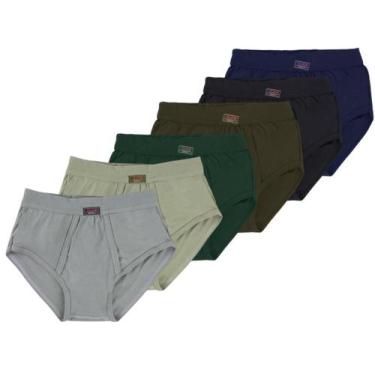 Imagem de Kit 5 cuecas adulto slip tradicional com abertura click 120, M, Sortid