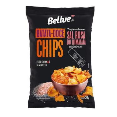 Imagem de Chips de Batata Doce com Sal Rosa do Himalaia 50g - Belive 