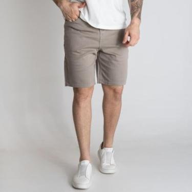 Imagem de Bermuda Reserva Sarja Casual Cinza-Masculino