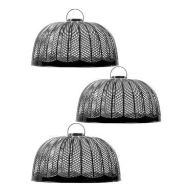 Imagem de 3pçs Tampa Tela Plastica Protetora P/Alimentos Anti Mosquito 25cm (pretas)