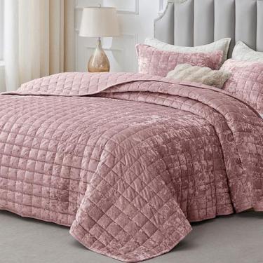 Imagem de Conjunto de edredões BEDELITE Velvet Queen Size Dusty Pink 3 peças
