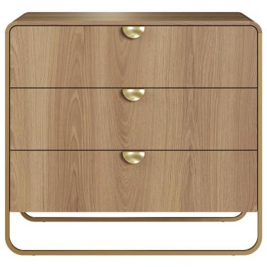 Imagem de Comoda 3 Gavetas Organica 90 Cm 28068 Artesano Hanover Dourado